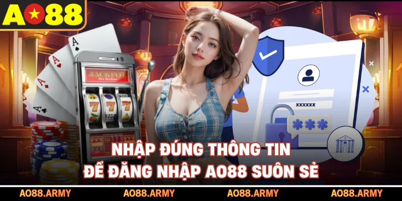 Nhập đúng thông tin để đăng nhập AO88 suôn sẻ